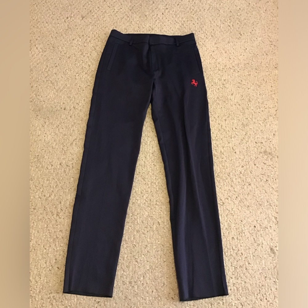 FERRARI MENS SZ 32x34 ITALY 48 NAVY BLUE STRETCH PANTS NWT CHINO